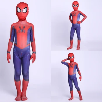 

2020 Kids Spider superhero Cosplay Costume halloween man costumes for kid spider suit costume