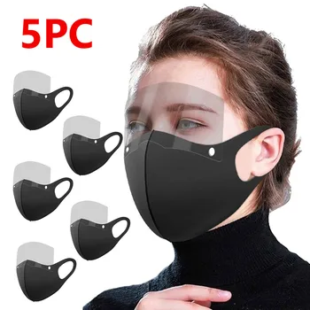 

1/2/5PC Adult Cotton Outdoor Face Protective Face Mask With Eyes Shield Reusable Mask Washable face shield Masque Mascarillas