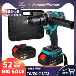 Perceuse électrique sans fil, batterie Rechargeable sans fil 21v, pêche sur glace, Impact à 2 vitesses, tournevis, outil électrique, mandrin de 13MM 