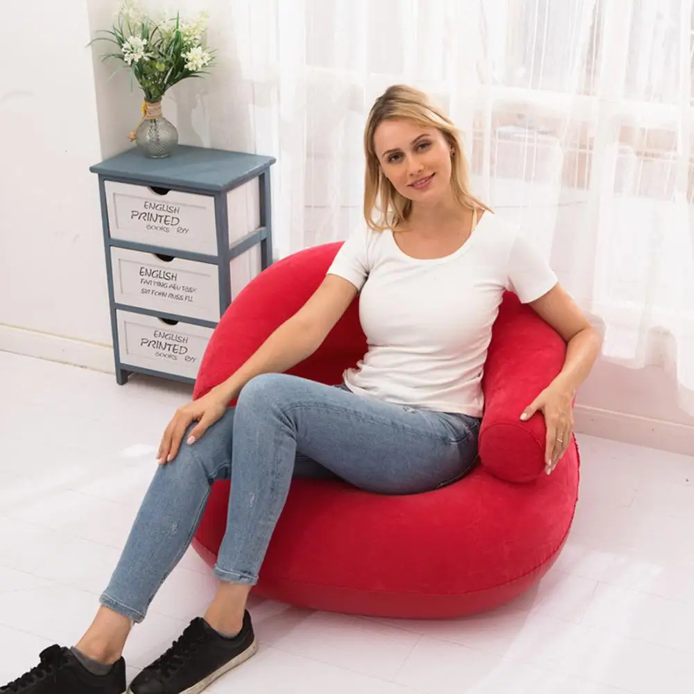 U-образное надувное кресло для помещений, ПВХ надувной диван для дома, открытый надувной круглый диван, Флокированный ПВХ надувные кресла, надувной диван для отдыха