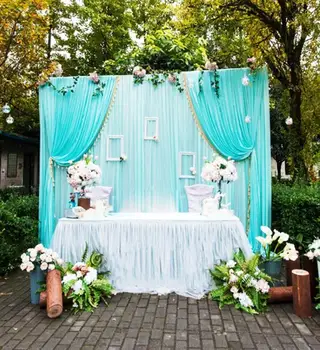 

Wedding backdrop curtain event party decor customized wedding stage background backdrop drape