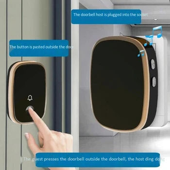 

Wireless Doorbell with Receivers-Easy Install, over 1000-Feet Range Feet with 45 Melodies, 4 Volume Levels(US Plug)