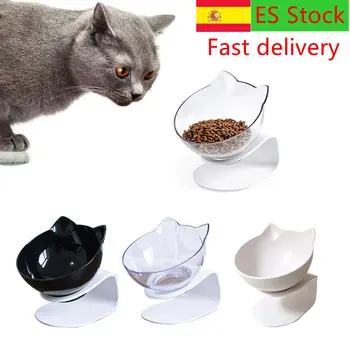 

Pet Feeding Bowl Fountain Dispenser Pet Drinking Cat Bowls With Raised Stand For Cats Double Bowl Drinking Fountain Dispenser