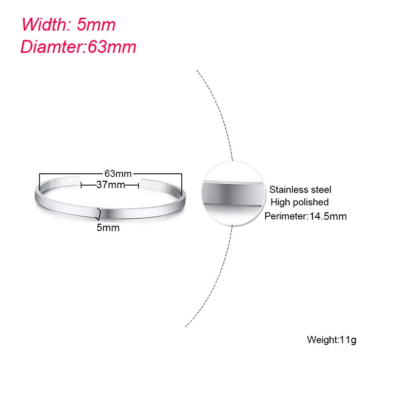 JJDreams Bracciale Donna In Acciaio Inox Con Zirconi – Larghezza 8 Mm, Circonferenza 17,5 Cm – Regalo Elegante E Semplice - 3