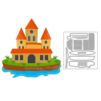

2020 New Hot Castle Metal Cutting Dies Stencils and Scrapbooking Romanesque or Foil 3D Die Cut Island Crafts Supplies No Stamp