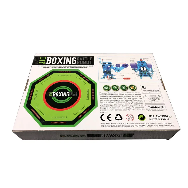 DIY Assembled RC Robot Action Boxing Battle Toy Combat Robot Remote Control Battle Robot Educational Toy For Boy Christmas Gifts