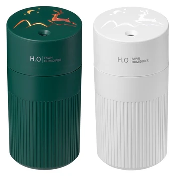 

USB Mini Air Humidifier Cute Deer Aroma Diffuser Colorful Night Light Car Office Essential Oil Sprayer