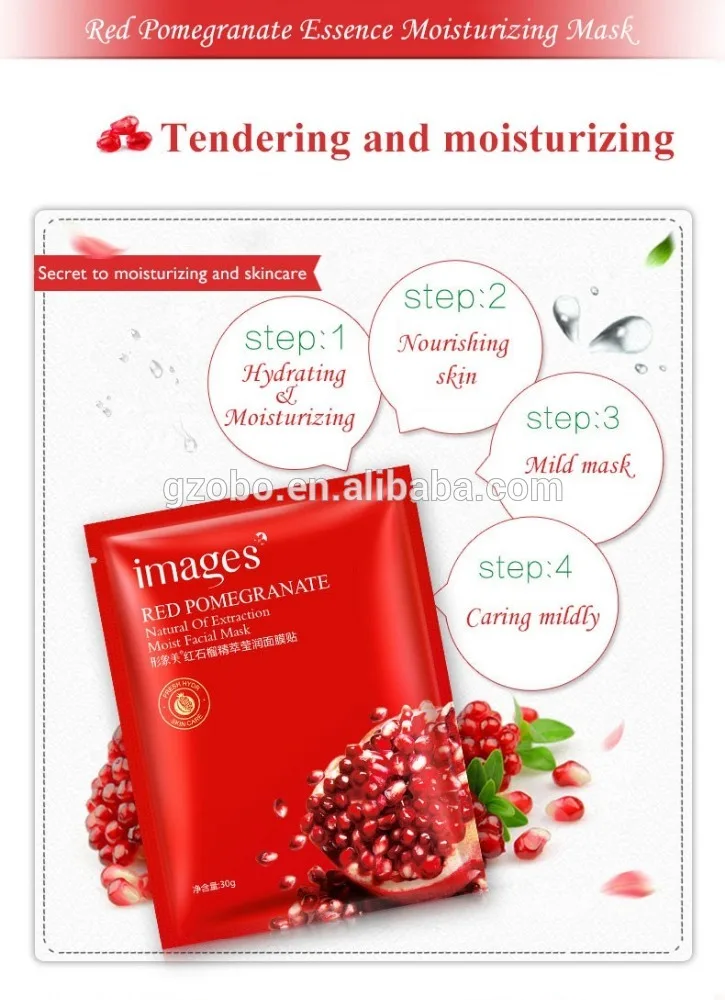 OEM natural pomegranate skin care whitening moisturizing face fruit mask