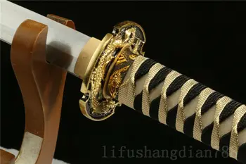 

SHARP 1060 CARBON STEEL FULL TANG DRAGON TSUBA JAPANESE SAMURAI SWORD KATANA
