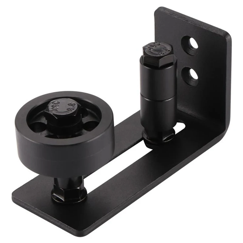 

ELEG-Hot Barn Door Floor Guide Stay Roller Fully Adjustable with Longer Slot Coated Flush with Floor Wall Mount Bracket
