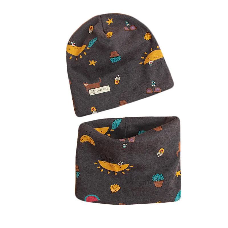 2019 осенне-зимний детский хлопковый комплект с шапочкой и шарфом, вязаная крючком детская шапка, шапки для мальчиков, комплекты с шарфом для