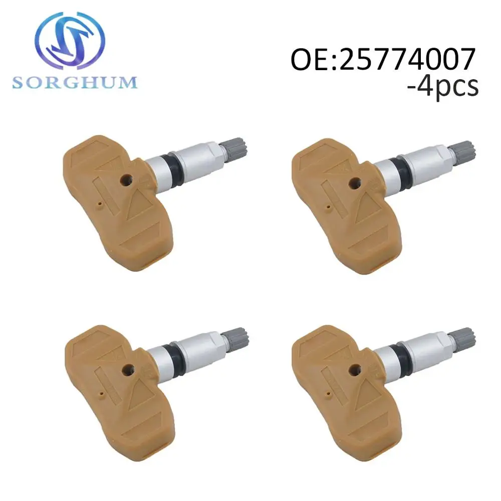 4pcs 25774007 Tire Pressure Sensor TPMS 433Mhz Fits For Chevrolet