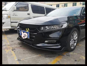 

For Honda Accord Sedan 4Dr 2018 2020 New 3pcs Universal Car Front Bumper Lip Splitter Diffuser Lip Splitters