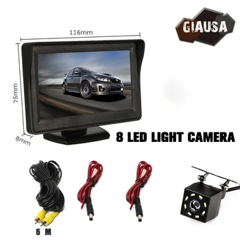 

Car Monitor 4.3" Screen Car Rearview Mirror Monitor LED Night Vision Backup Reverse Camera Parking assist Car Rear View Camera