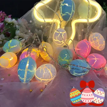 

1.5m 10 LED egg string lights DIY battery craft Easter string lights festival/party/wedding proposal/live video decorations