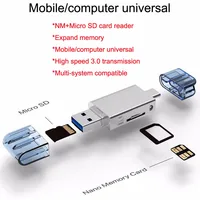 tf nm card reader 128GB NM Card Nano Memory Card 90MB/S For Huawei Mate20/P30 Mobile Phone Computer Dual-use USB3.0 High Speed TF NM-Card Reader (2)