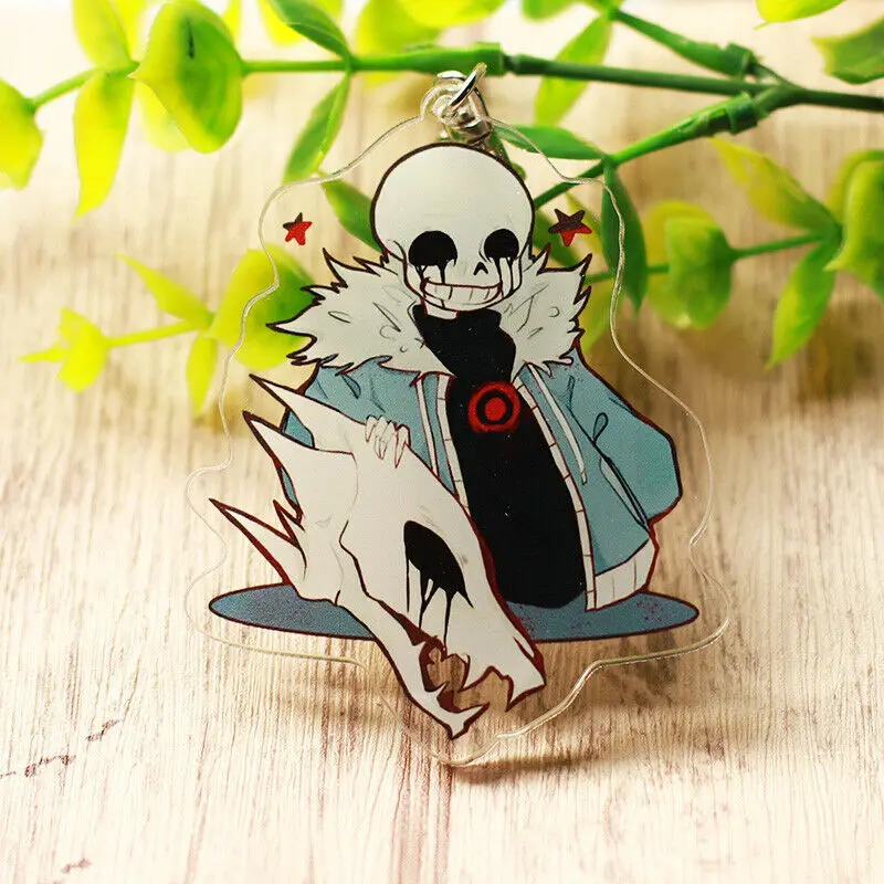 Акриловый брелок двойного назначения с подставкой и фигурным дисплеем Undertale Sans 8