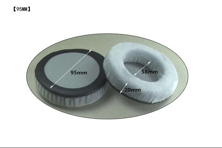 General Grey Velvet Foam Ear Pads Cushions 60 65 70 75 80 85 90 95 100 105 110 115 120MM for SONY for Sennheiser Headphones (14)