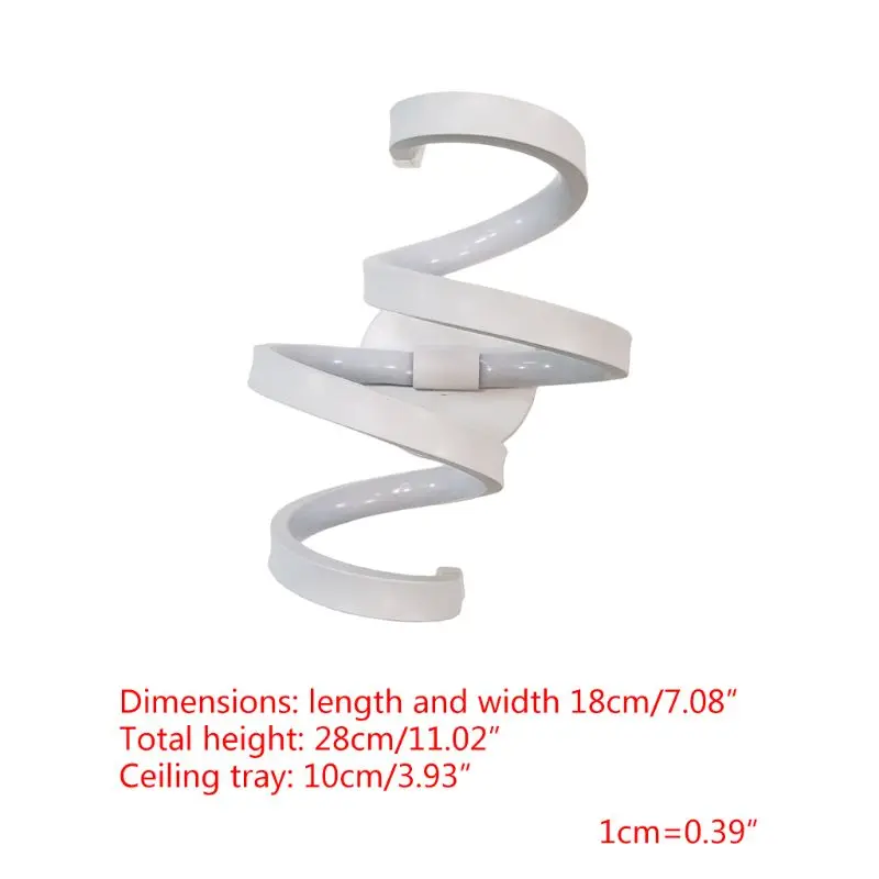 

Modern LED Spiral Wall Light Simple Creativity Modern Bedroom Gone Lamp Bedside Y98E