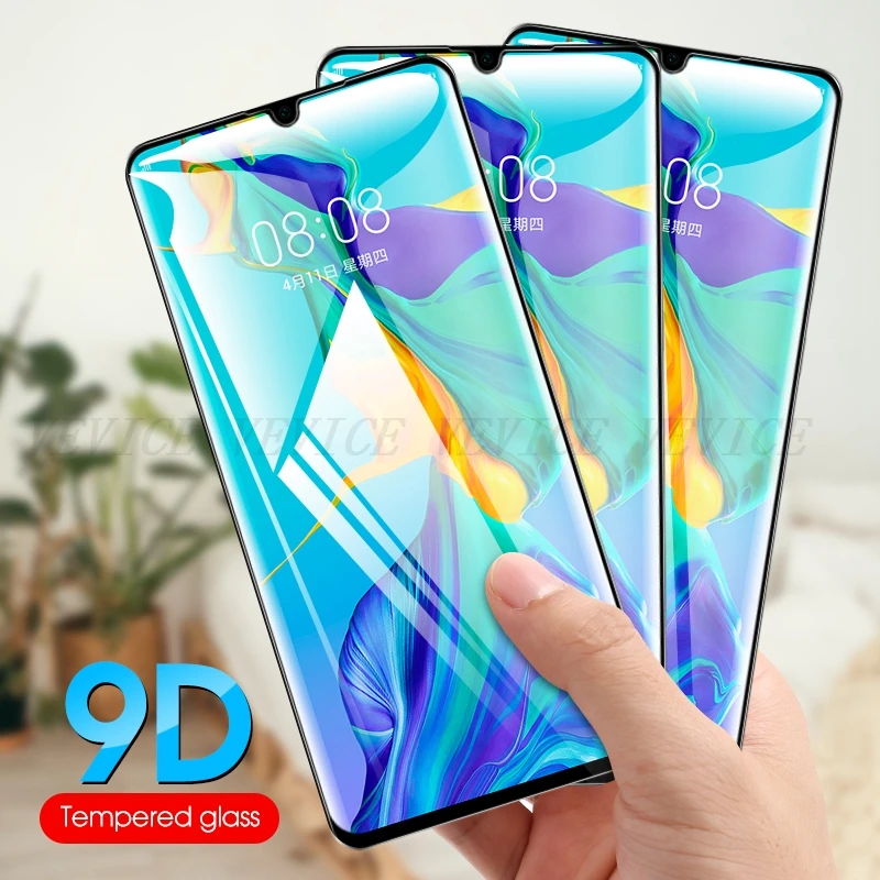 9D взрывозащищенное Закаленное стекло для huawei P30 Lite полное покрытие протектор