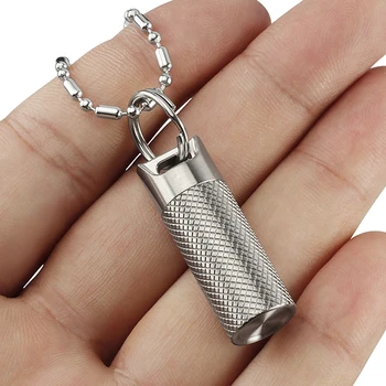

Portable Waterproof Canister Titanium Alloy Small Medicine Bottle First Aid Pill Bottle