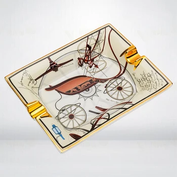 

Cigar Ashtray Creative European Ceramic Smoking Set Painted Cigar Ashtray Gadget High end Ceramic Ashtray