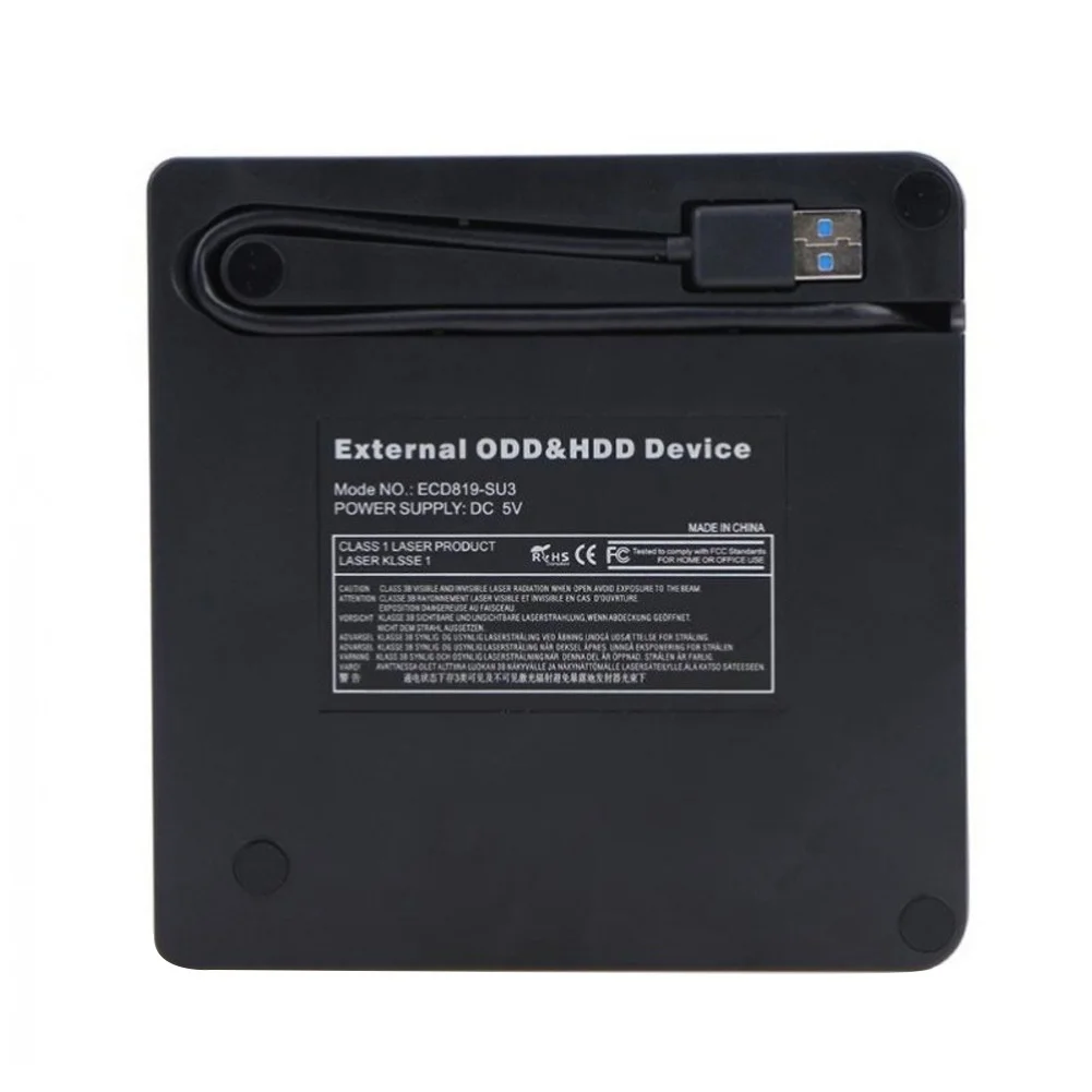 Внешний DVD привод Оптический привод USB 3,0 CD rom плеер CD-rom DVD-RW горелки Писатель ридер рекордер портативный для ПК dvd привод