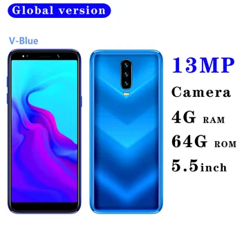 

A8 4G RAM 64G ROM Global Version Smartphones Quad Core Face ID unlocked 5.5" FHD 5MP+13MP mobile phones android Celulares 2SIM