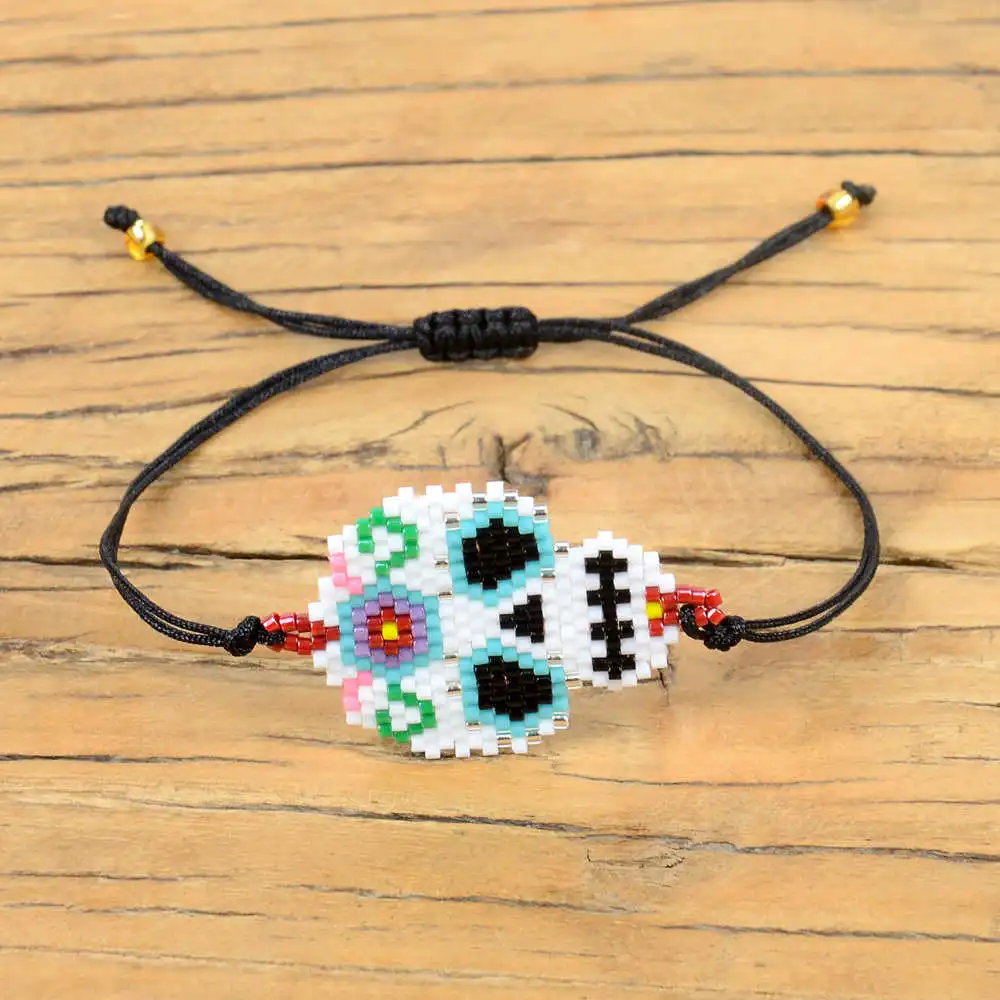 

Go2boho Delica MIYUKI Punk Bracelet Women Mexican Skull Pulseras Mujer Moda 2019 Fashion Bracelets Etsy Skull Jewelry Handwoven
