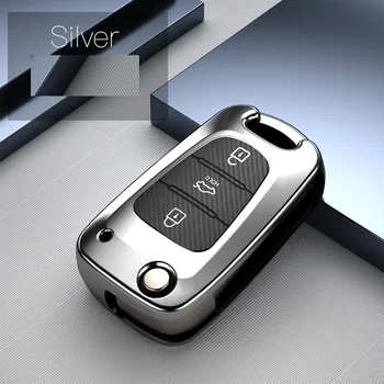 

TPU Carbon fiber grain Key Cover Key Case For Hyundai i20 i30 i35 iX20 iX35 Solaris Verna For Kia RIO K2 K5 Sportage Sorento