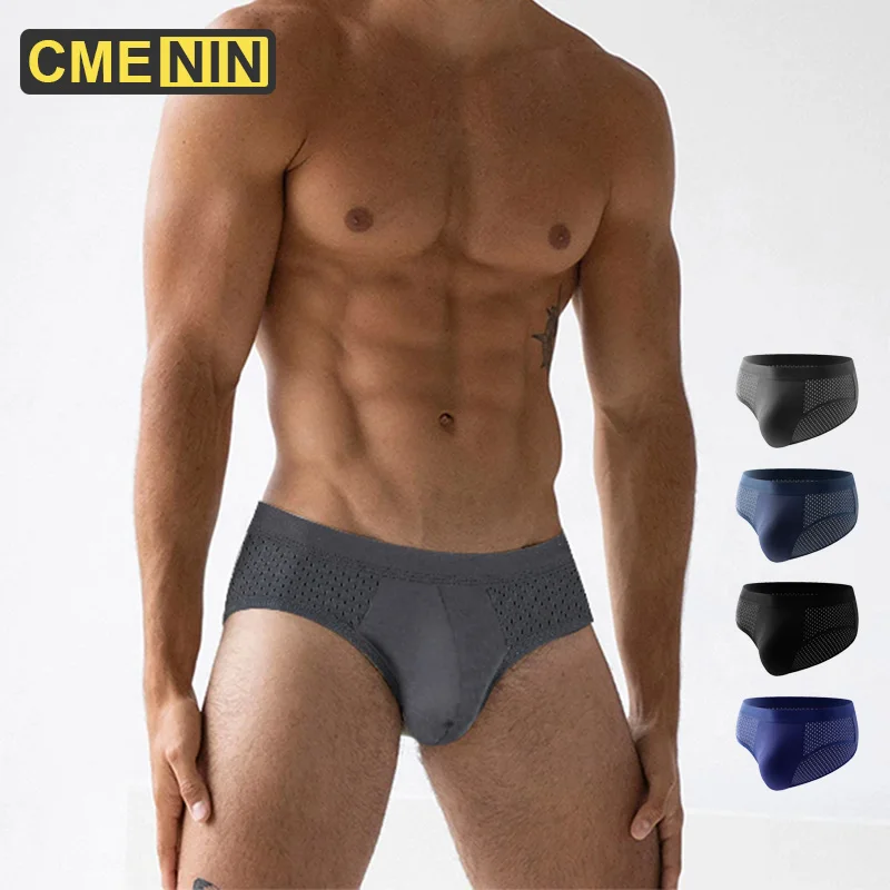 CMENIN 2021 Sexy Men Underwear Briefs Hip Raise Mesh Underwear Men Jockstrap Briefs Mens Underpants Brief Man Lingerie Gay CM003