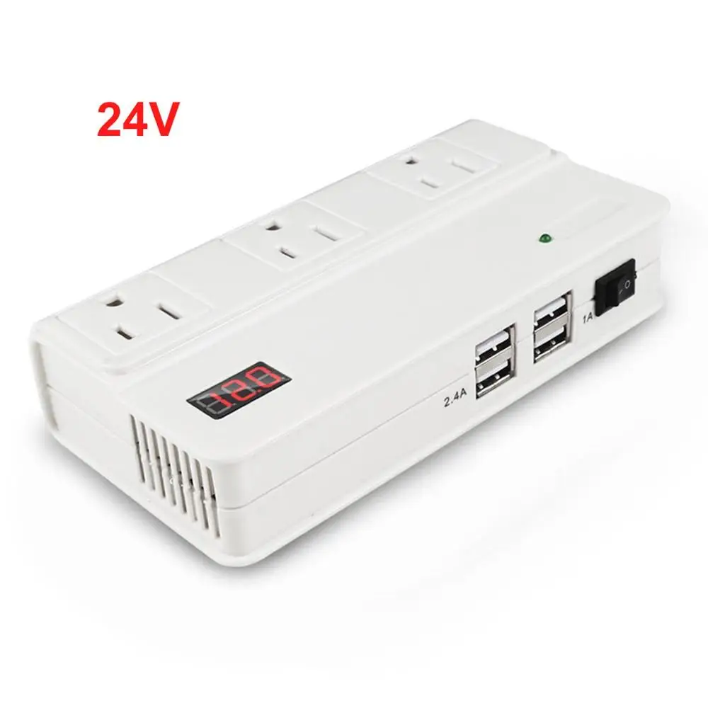 

High Quality Car Power Inverter 24V to 220V 200W White Power Converter Multi-function Car Socket Auto Inverter