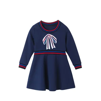 

Spring And Autumn New Fashion Dress Knitted Cotton Long Sleeve Children's Dress Children's Princess Dress