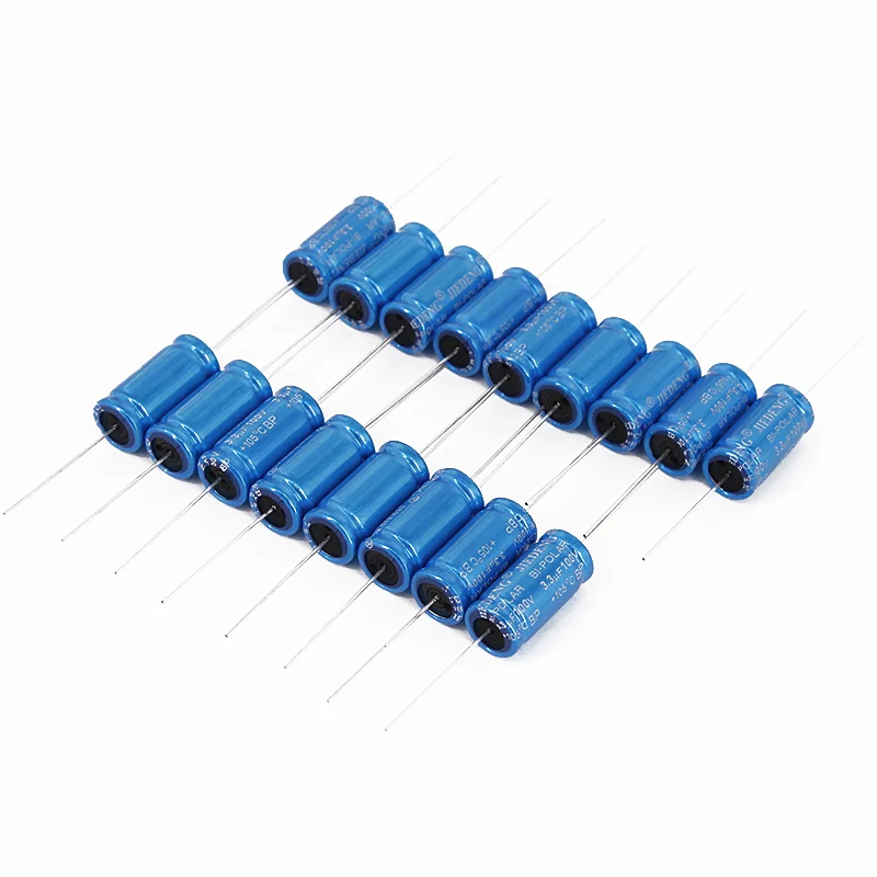 1pcs 3.3UF/100V electrodeless axial electrolytic capacitor divider horizontal capacitor tweeter capacitor