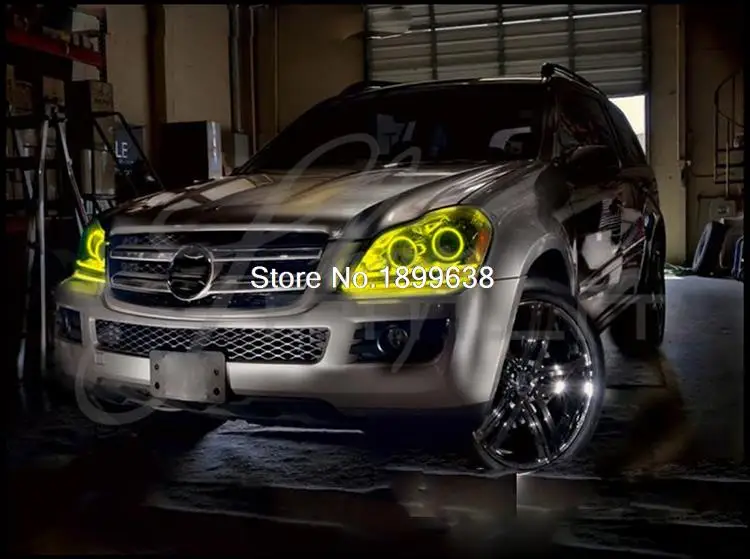 Для Mercedes-Benz GL-Class X164 GL450 светодиодные фары rgb halo angel eyes комплект аксессуары для стайлинга автомобилей 2007-2012