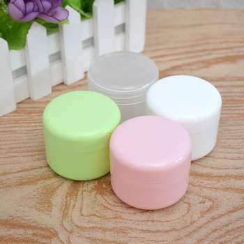 

1pc Refillable Bottles Plastic Empty Makeup Jar Pot Travel Face Cream/Lotion/Cosmetic Container 10/20/30/50/100g Optional