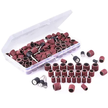 

132 Pieces Accessories Polishing Home Work Nail Drum Sander Set Mandrels Sanding Band Sleeves Abrasive Grinding Rotary Tool