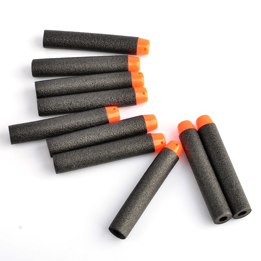 100pcs/200pcs/500pcs/1000pcs Fluorescence Dart Refills Universal Standard Round Head Hollow Foam Bullets for Nerf Toy Gun