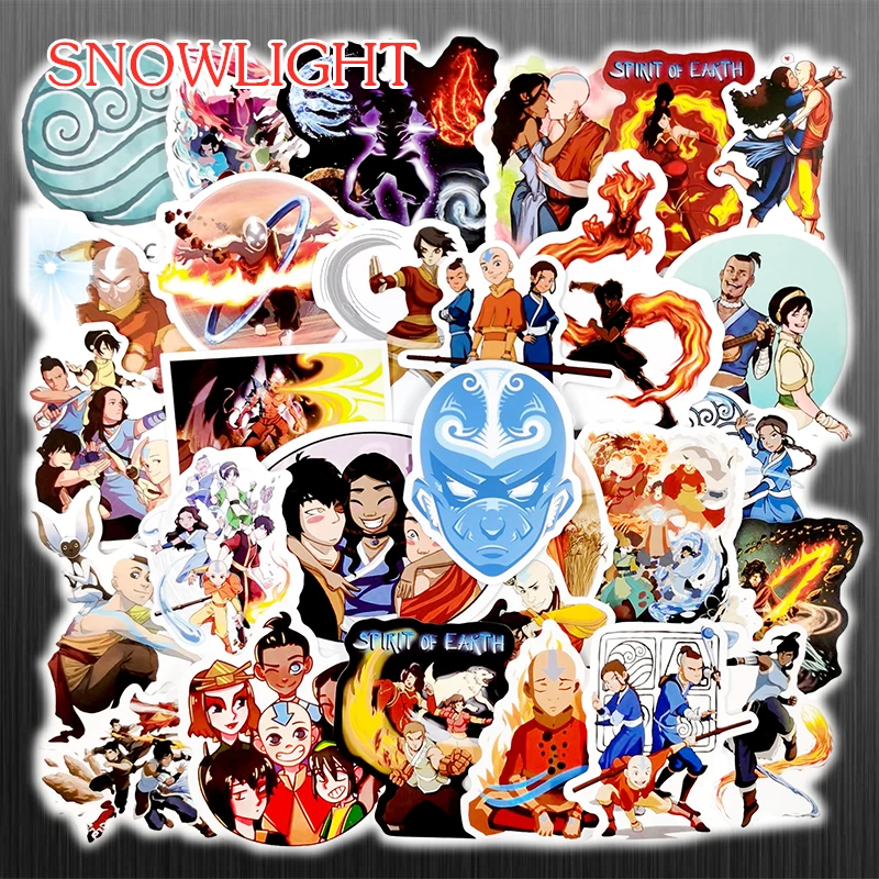 10/50pcs/set Avatar The Last Airbender Cartoon Waterproof Stickers For Skateboards Laptop Motorcycle Luggage Children