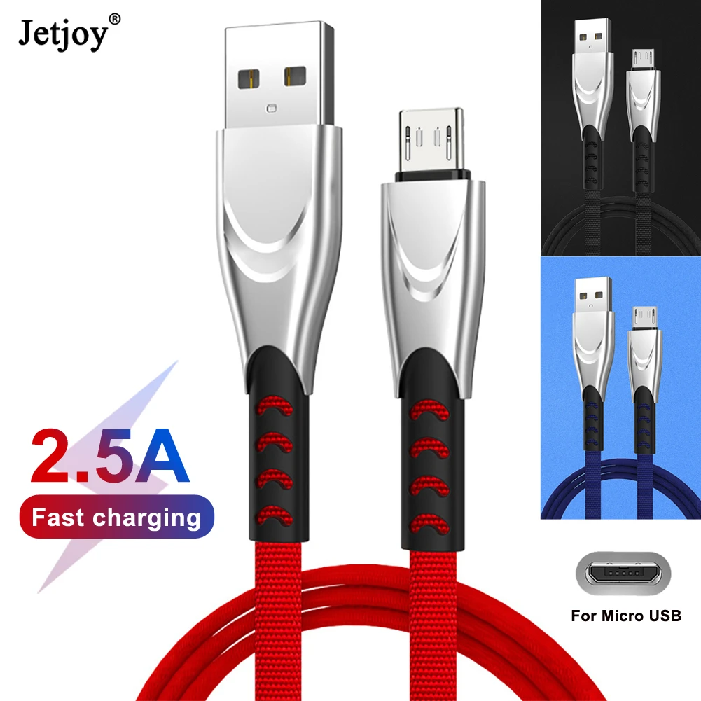 Jetjoy 3A Micro USB кабель для синхронизации данных быстрой зарядки samsung huawei Android Phone 1 м