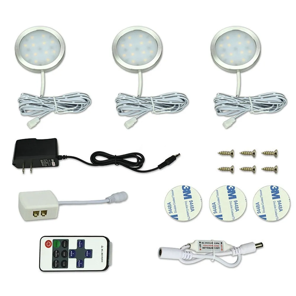 2.5W LED Cabinet Light Puck Light Showcase Lamp DC12V LED Kitchen Lighting Closet Cupboard Drawer Wardrobe Lights CE (11)