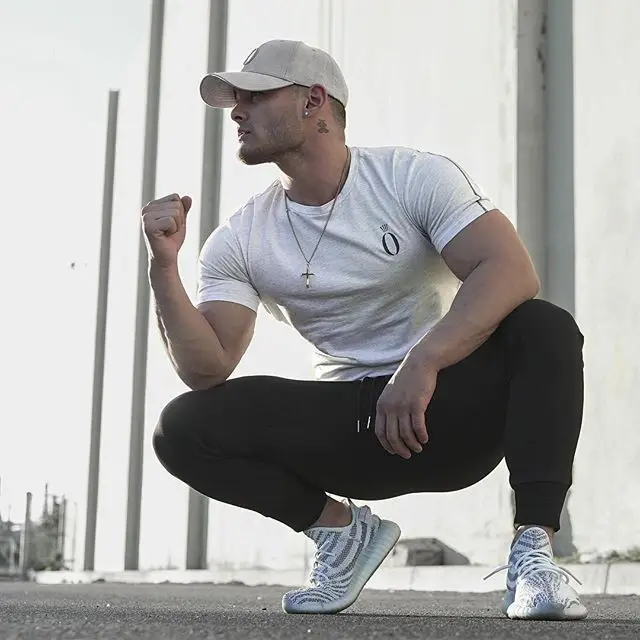 Мужская футболка для фитнеса с надписью Muscle Brother, стиль, Спортивная футболка для фитнеса, бега, мягкая эластичность, вырез лодочкой, короткий рукав, облегающая футболка