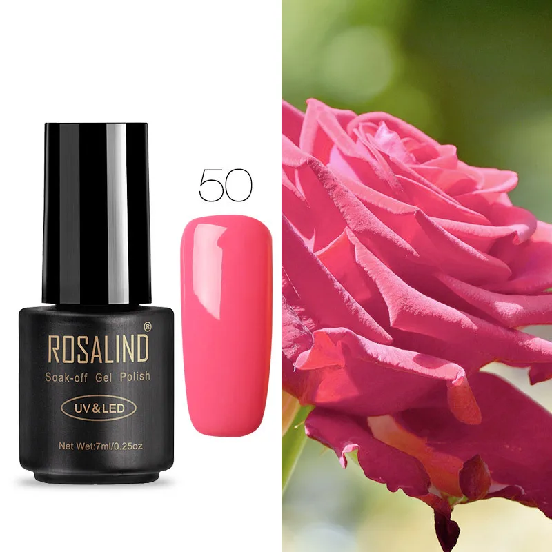 ROSALIND 58 чистый цвет 7 мл Лак для ногтей гель для ногтей - Цвет: RA50