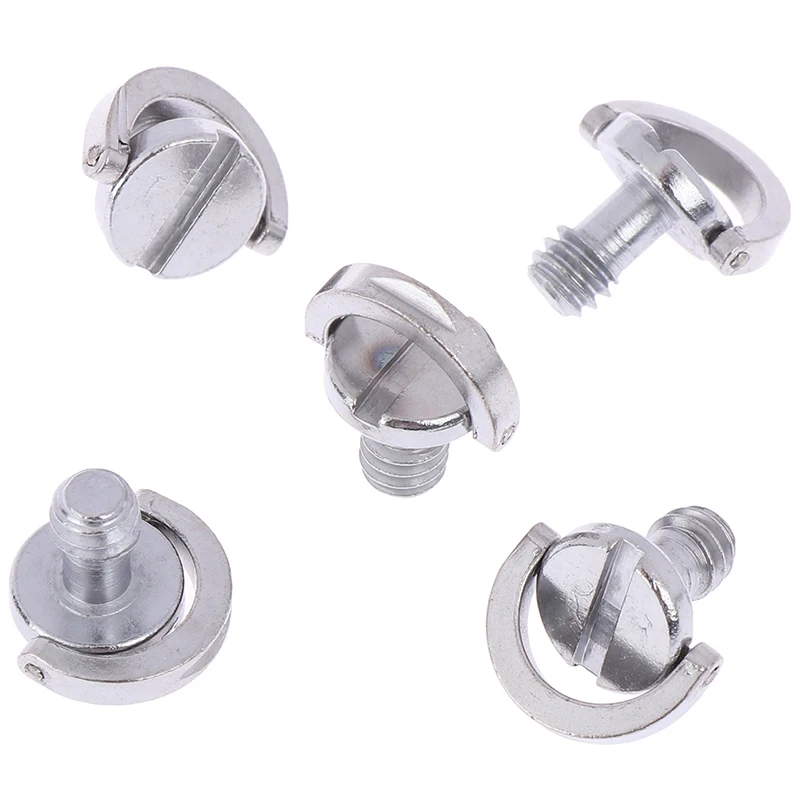5pcs 1/4 Camera Screw For Quick Release Plate Folding D-Ring Tripod Adapter Screws High Quality