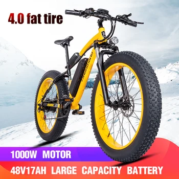 

Variable speed version Electric Bicycle E-Bike 26 inch electric atv snowmobile mountain bike 1000W Light aluminum 4.0 fat tire
