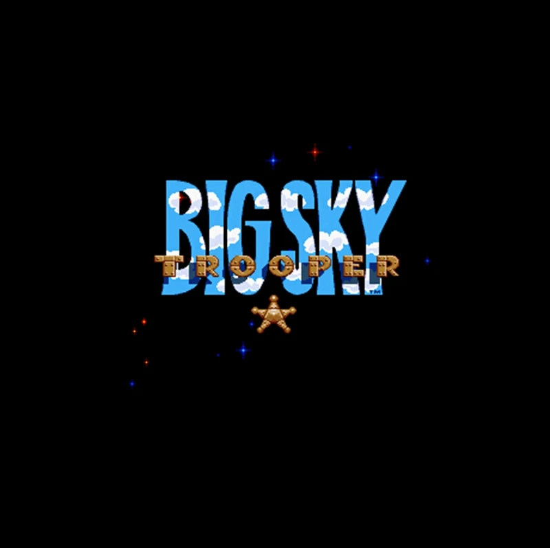 Big Sky Trooper Версия США 16 бит большая серая игровая карта для NTSC игрового игрока