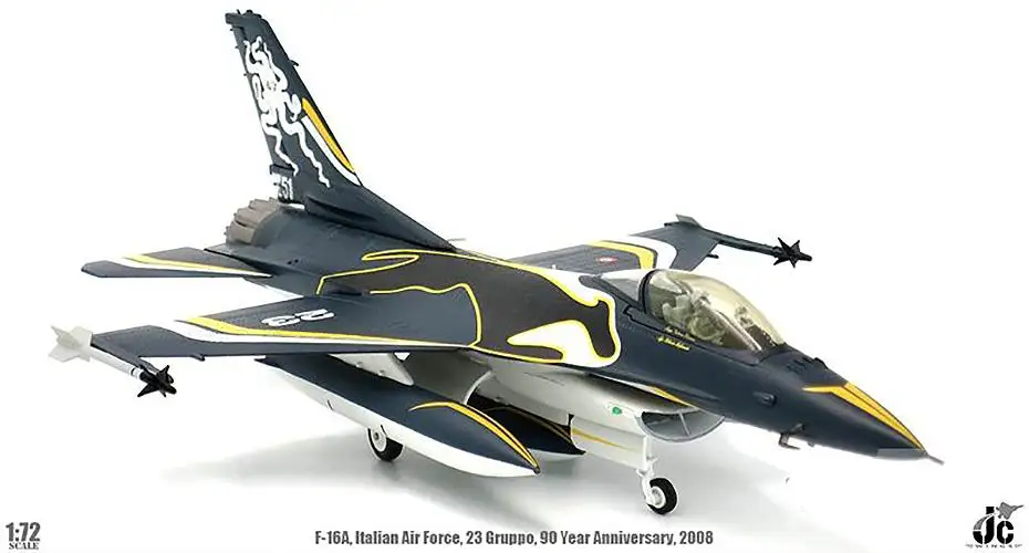 JC Крылья итальянских ВВС F 16 ADF Fighting Falcon 23 Gruppo 1/72 модель самолета| |