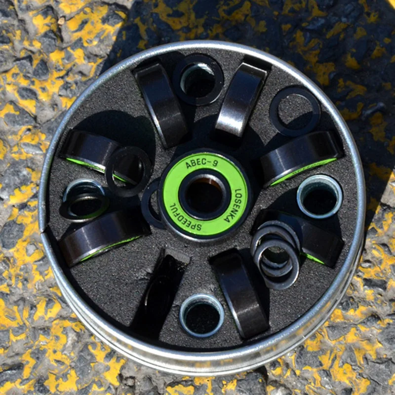 608 Skateboard Bearing with 4 Spacer&8 Washer Abec9 Bearing 608 for Double RockerSkating
