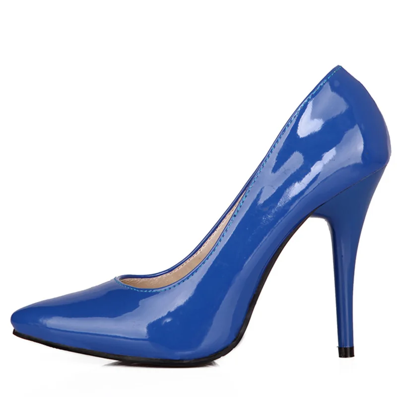 De moda Zapatos de tacón alto zapatos de plataforma de mujer Nude verde rojo azul de las mujeres de tacón Zapatos de fiesta zapatos de oficina boda damas de gran tamaño 44 47
