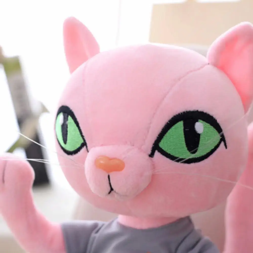 Kawaii Cats плюшевая игрушка Черная Розовая кукла-плюшевый Кот Мягкие Детские подарки на день рождения украшения вечерние